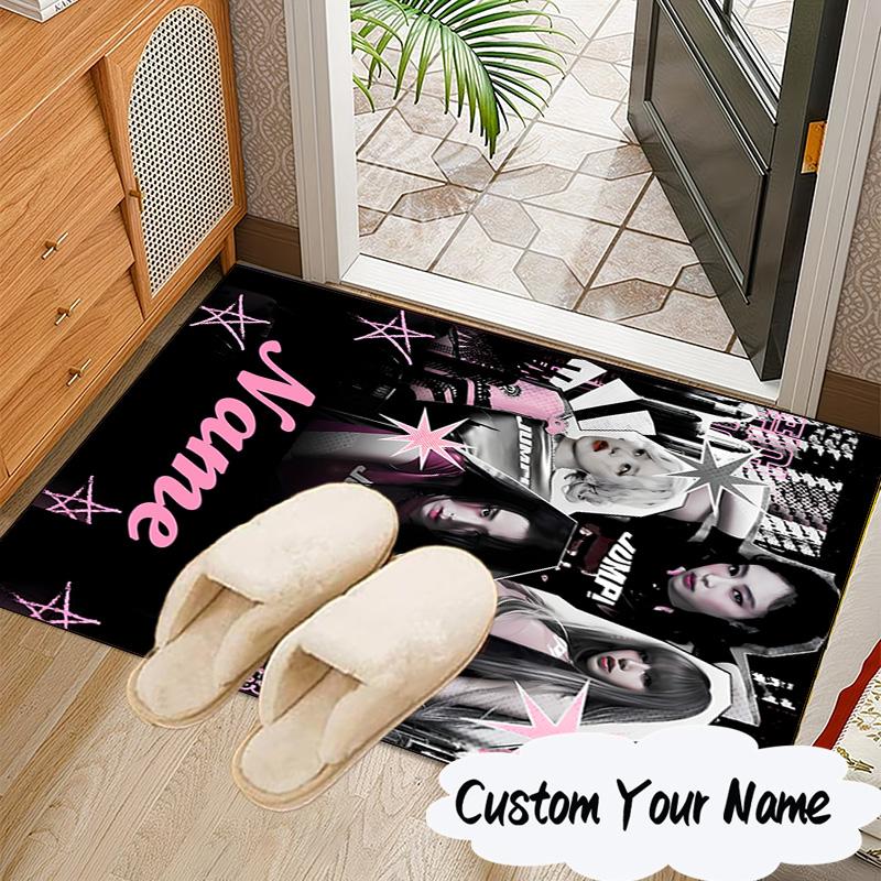 Custom Name K-pop Stars Shine Bright Carpet, Chair Rug,Area Rug for Office Bedroom living rooms bedroom, Doormat decor Christmas fan gifts