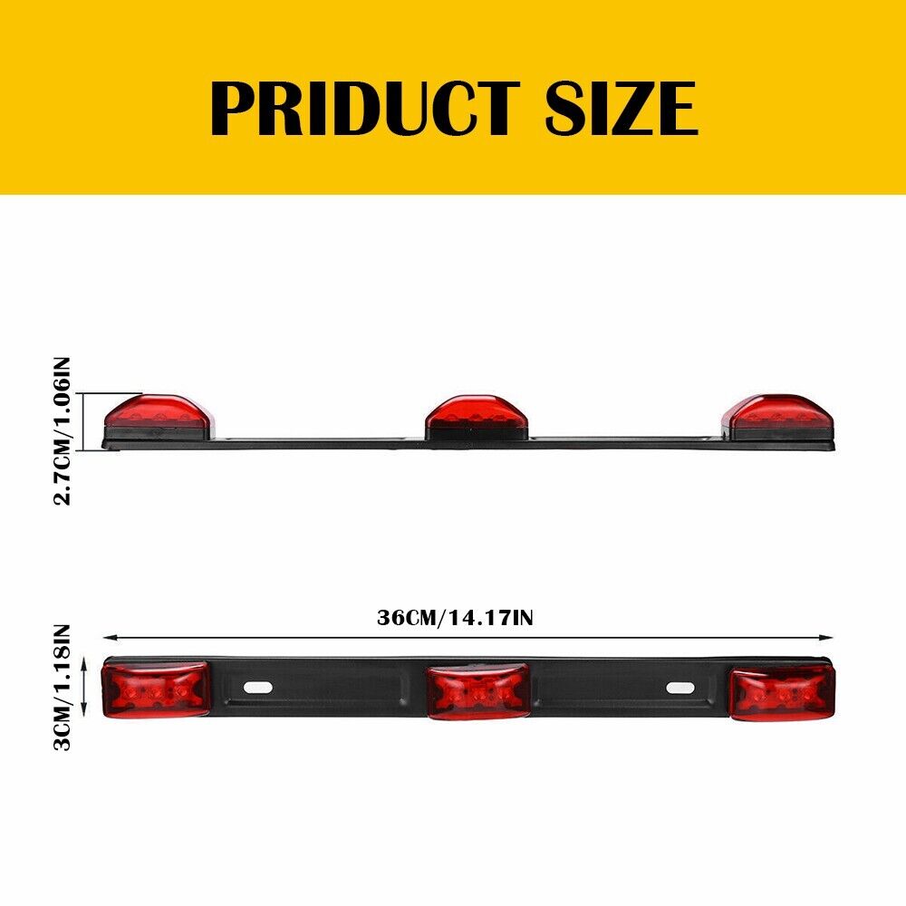 LED Auto Rückleuchten Tagfahrlicht LED Leiste Rote Brems-Blinker Leuchten Dach Decke Seitenmarkierungsleuchten LKW Anhänger Zubehör Universal