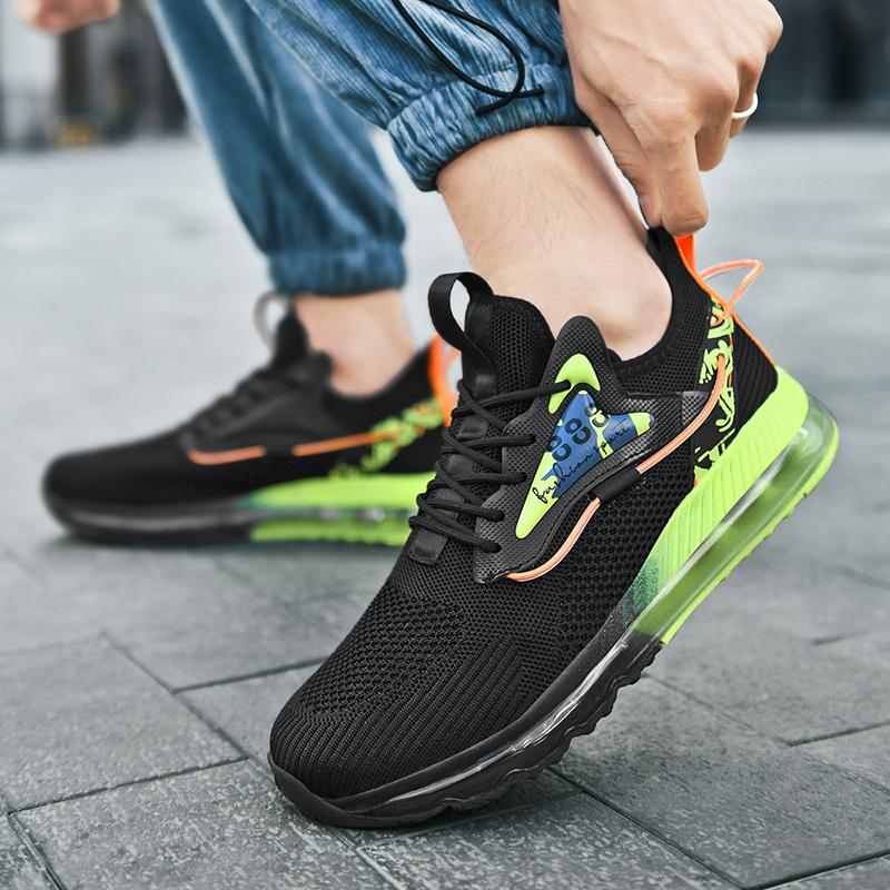 Herrenschuhe Dämpfung Laufschuhe Trendige Sportschuhe Rutschfest Stoßdämpfend Atmungsaktiv Herren Freizeit Bequeme Wanderschuhe