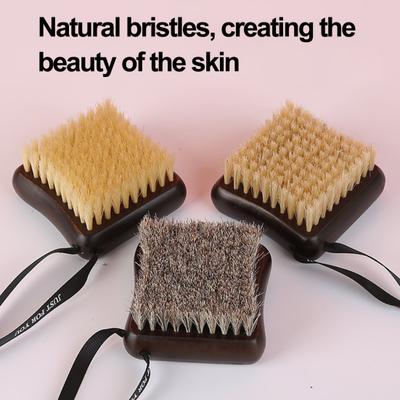 Dry Brushing Body Brush Natural Thick Bristles Exfoliates Dead Skin Detoxifies Shower Brush Invigorating Dry Brushing Tool