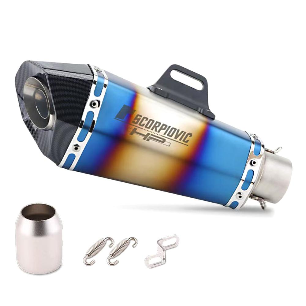 

Universal 51mm Motorcycle Exhaust With DB Killer Sticker Muffler For Z900 Z400 Ninja400 300 ZX6R GSX250R R3 R6 R25 MT07 CBR300R Type B5