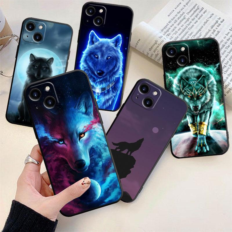 Cover Portafoglio Con Disegno Lupo Della Foresta Per Xiaomi Redmi A1, Custodia A Libro In Pelle PU Con Slot E Magnete