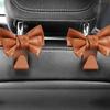 1pair Creative Multi-functional Car Seat Hook Simple Bowknot Vehicle Storage Hanger Universal Storage Hook Auto Organization