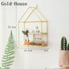 1 Pcs Metal Iron Storage Rack Multi Shape Storage Holders Black / Gold Nordic Wall Shelf DIY Home Decor Home Organizer