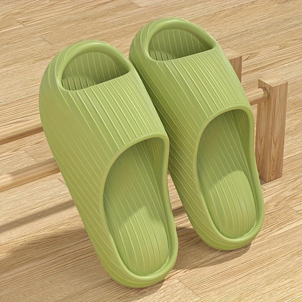 

Удобные тапочки из ЭВА - Толстая подошва, Нескользящие, Повседневные тапочки без застежек, Идеально подходят для использования в помещении и на улице, на пляже и для семейного отдыха, Тапочки 38-39 зелёный