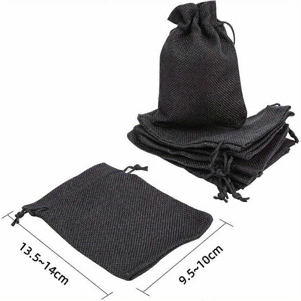 50pcs Burlap Packing Pouches with Drawstring Linen Burlap Pouches Gift Bags Small Candy Pouch Gunny Sack Bags for Christmas Party Wedding