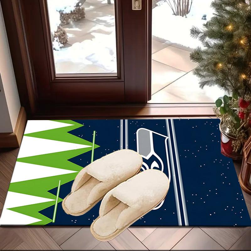 Seahawks Teamgeist Teppich für Büro, Stuhlunterlage, Dekorteppich Wohnzimmer Matte, Große Größe Fan Geschenke Weihnachtsgeschenke