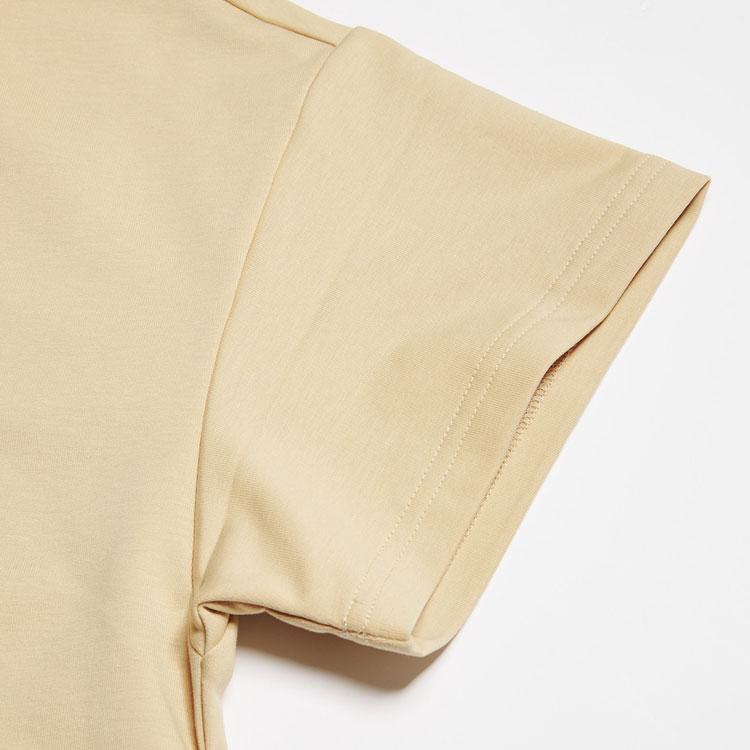 PUMA Embroidered Back Pattern Loose Round Neck Short Sleeve Dress Women Dress Khaki 532148-20