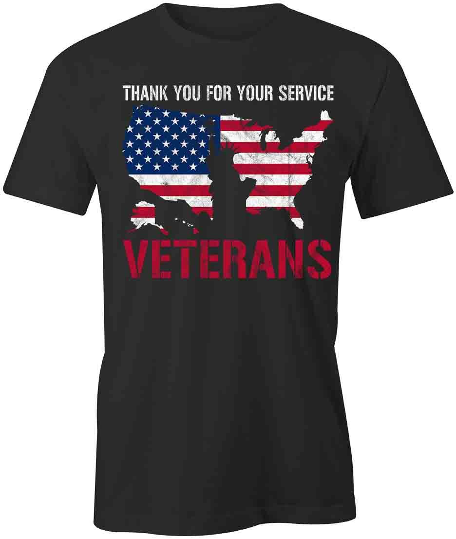 THANK U 4 SERVICE TShirt Tee Short-Sleeved Cotton CLOTHING PATRIOTIC S1BCA269 M