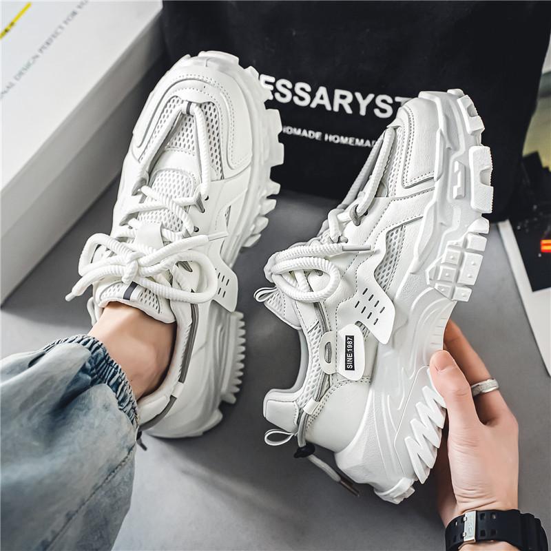 2024 spring and autumn new men's shoes Korean version of dad shoes men's sports shoes foreign trade large size shoes non-slip travel shoes