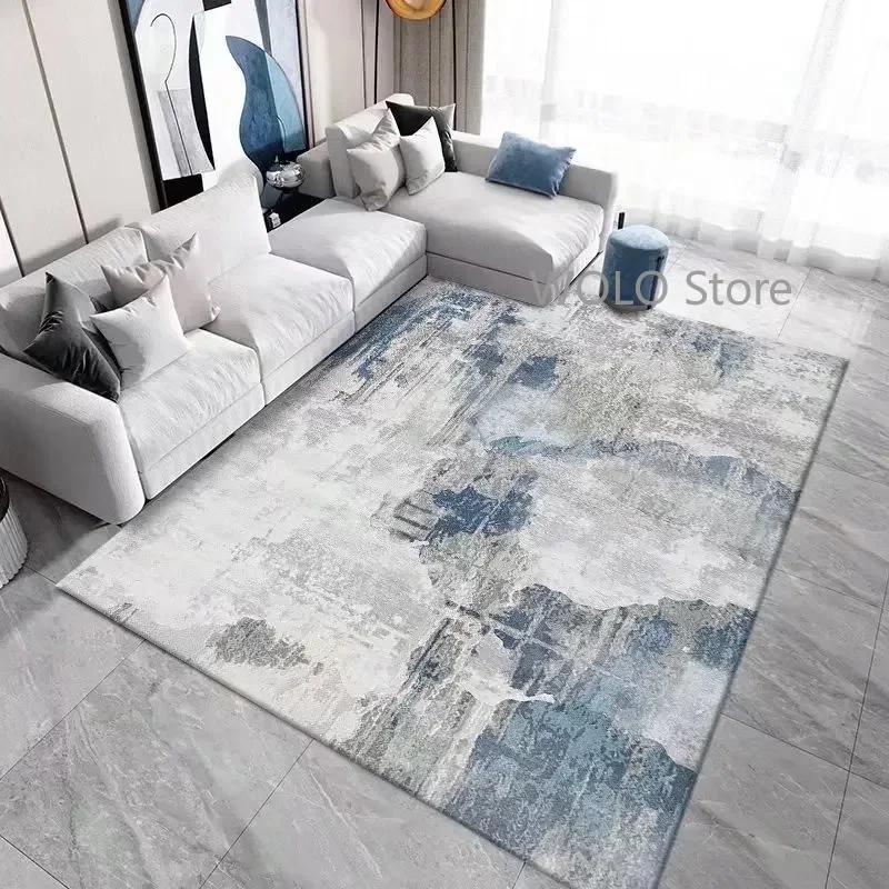 Tapete Nórdico Sala de Estar Mancha de Tinta Tapete Abstrato Grande Decoração de Quarto Tapetes para Casa Lavável Capacho de Entrada Tapete de Banho
