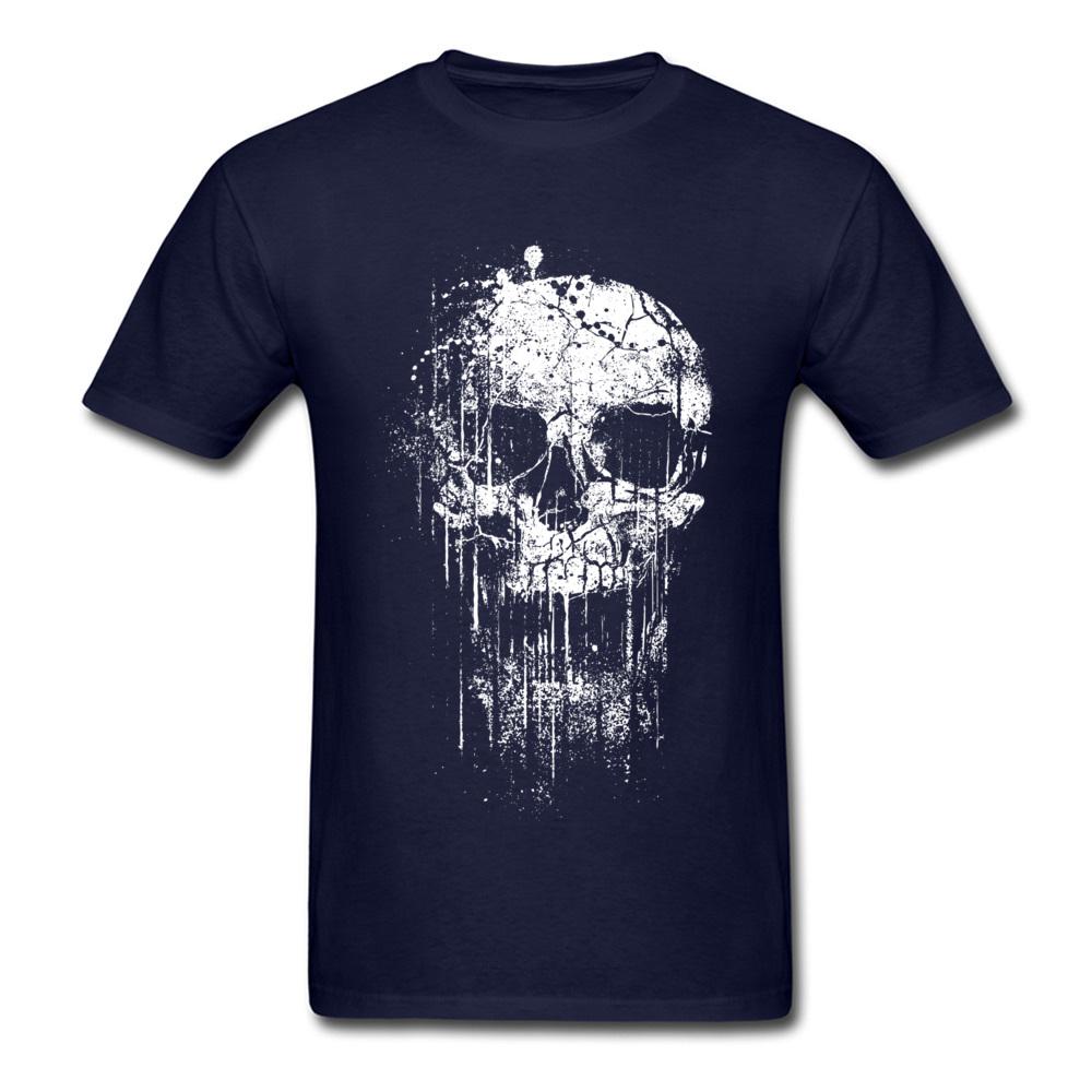Cooles Totenkopf T-Shirt Neues Design Kurzarm Herren T-Shirts Berühmte Marke Mode Sommer T-Shirt Rundhalsausschnitt Kostenloser Versand