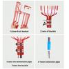 Fruit Picker with Basket Stainless Steel Segmented Long Handle Fruit Harvesting Tool
