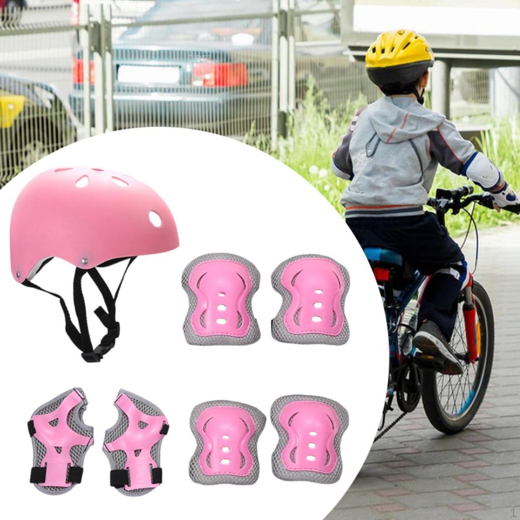 Kids Bike Helmet Set Ventilation for Skateboarding Outdoor Sports Boys Girls