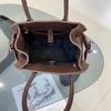 Women's Genuine Leather Retro Handbag - Large Capacity, Frosted Cowhide, Autumn/Winter Trendy Commuter Bag