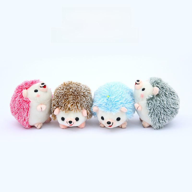 Adorable Hedgehog Plush Toy Soft Stuffed Keychain Doll Cute Small Animal Gift
