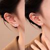925 Sterling Silver Simple White Shell Star Stud Earrings for Women Birthday Party Fashion Fine Jewelry