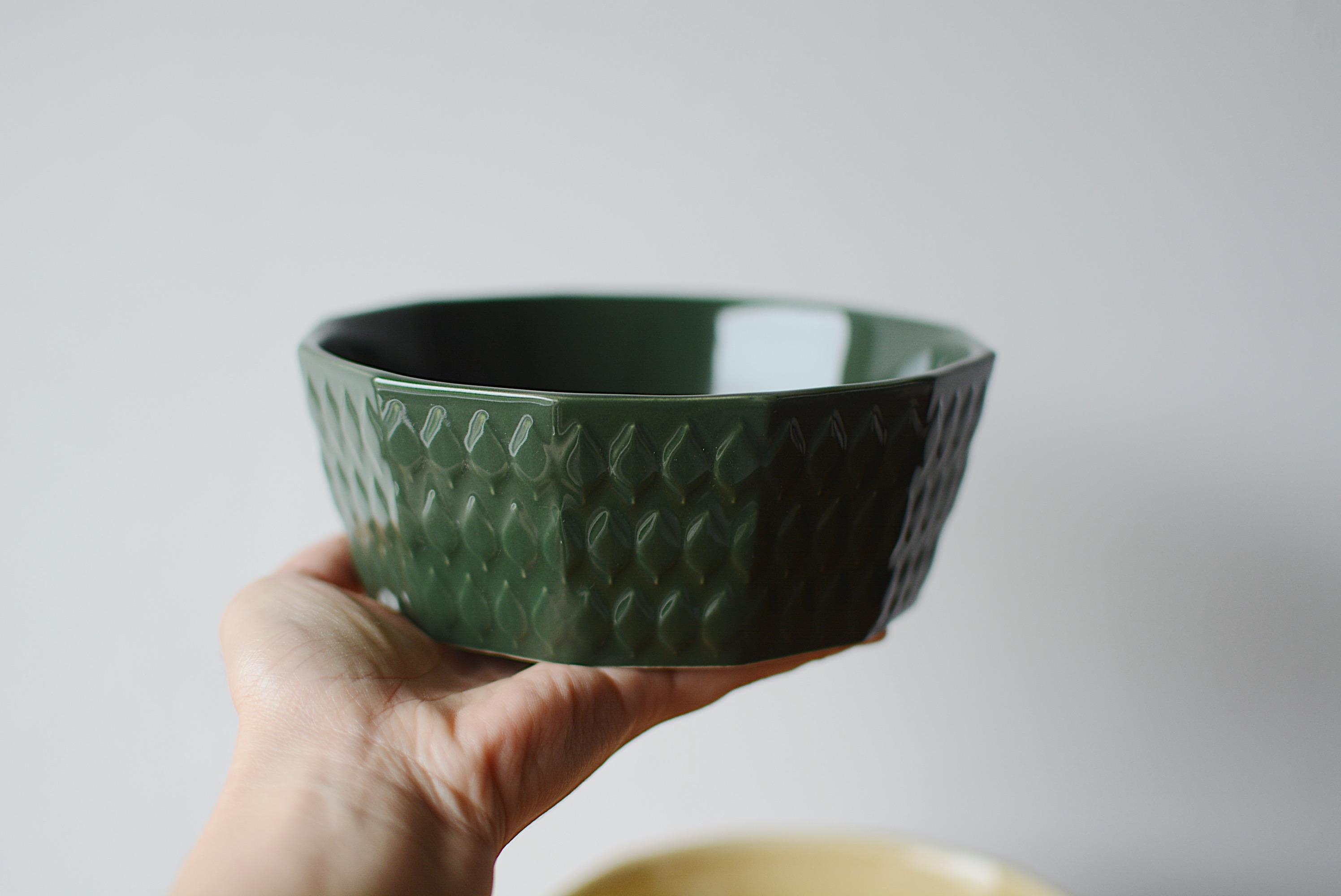 French Medieval Ceramic Bowl Ins Style Household Vegetable Bowl Salad Bowl
