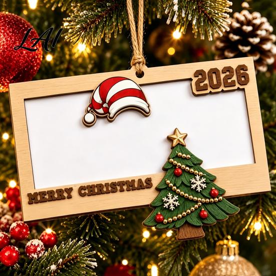 Hanging Ornament for Cash Gifts Wooden Christmas Money Holders Cash Holiday Gift Unique Tag Holder Ornaments Xmas Tree Home Party Supplies Creative