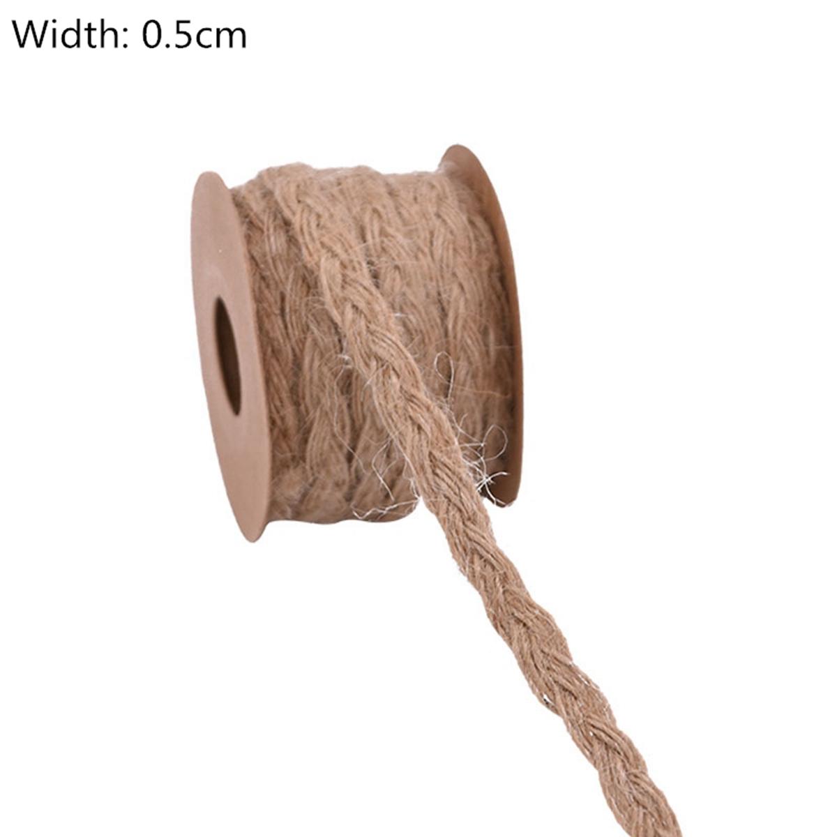 

Decoration 5m Handwork Rustic DIY Gift Wrapping Burlap Lace Jute Ribbons Braided String Hemp Rope A