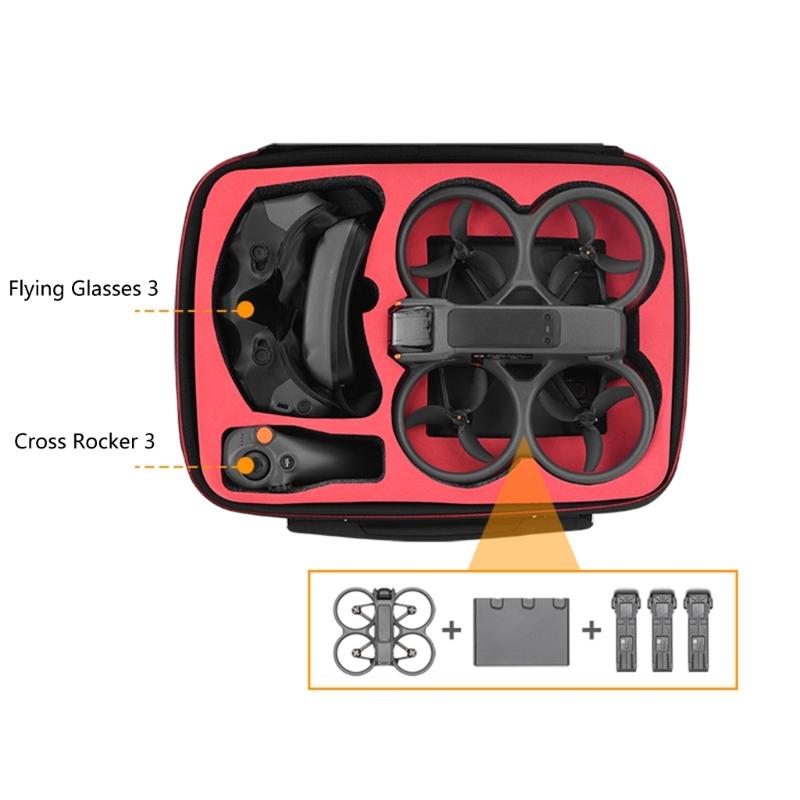 Multifunctional Carrying Case Storage Bag for Avata 2 UAV Shockproof Container Portable Hard Shell Organiser Box
