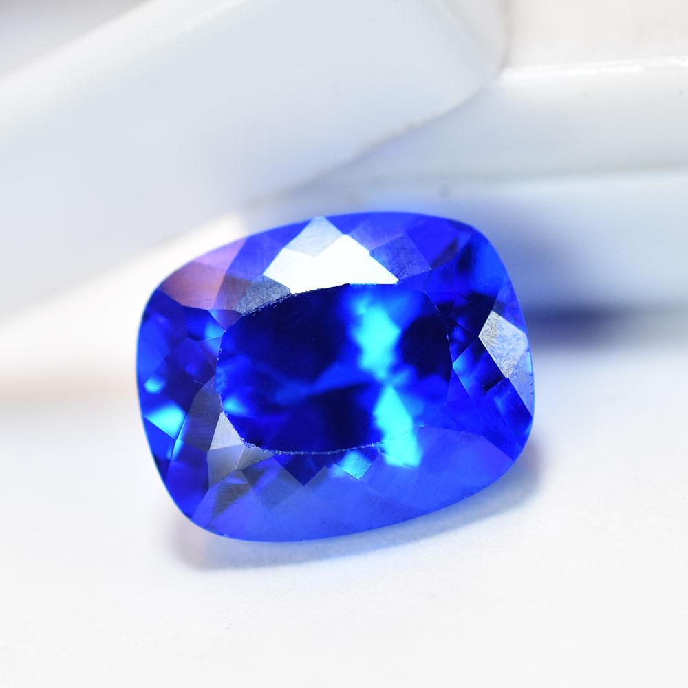 Natural Blue Sapphire Loose Gemstone 10.25 Ct Cushion Cut Jewelry Making September Birthstone Gift