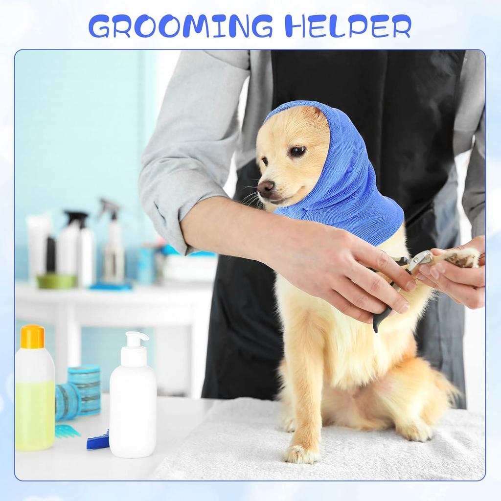 5 Pcs 3 Size Dog Head Wrap Neck Warmer Dog Neck and Ears Warm Winter Pet Snood Ear Cover Ear Wraps Soundproof for Calming Cat Puppy Anxiety Relief