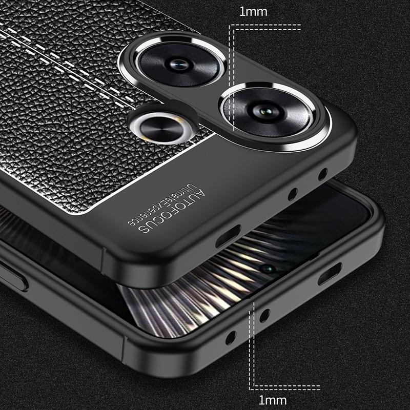 Für Xiaomi Redmi Turbo 3 5G/Poco F6 5G Handyhüllen Rutschfester Griff Litschi-Textur TPU-Schale