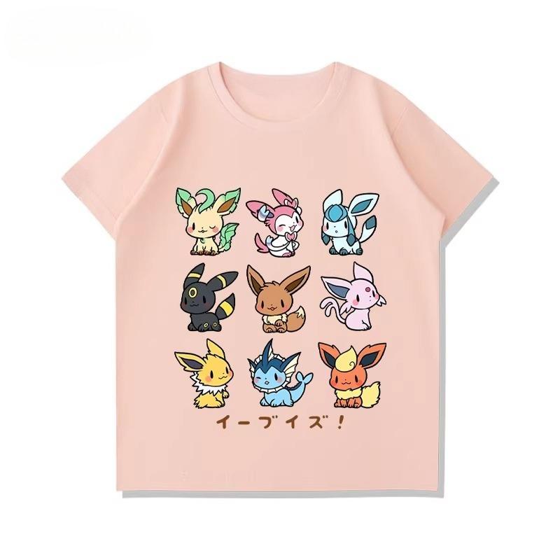 Printing Tshirt Child Boys Summer Crewneck Tops Loose Pure Cotton Tees Kids Cute Print T-shirt Baby Clothes Thin Short Sleeve