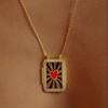 Chic Tarot Card Designs Necklace Adjustable Length Tarot Symbolic Card Pendant Necklace for Daily and Party Wear