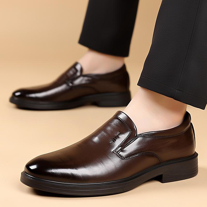 High Quality Casual Leather Oxford Shoes Mens Fashion Outdoor Office Loafers Comfy Antiskid Driving Shoes Dress Business Shoes