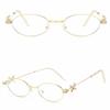 Bling Rhinestone Sunglasses Small Anti-Blue Light Spectacles Simple Oval Women Eyewear  Unisex