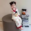 Girls Cartoon Nezha Long Sleeve Pajama Set with Pants for Spring Autumn