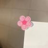 Grab  Clip Easy Pulling Up Cartoon Pink Flower Shaped Non-slip Hair Claw Clips