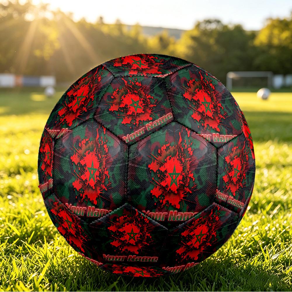 Personalized Size 5 Football Morocco Football Pattern Outdoor Game Sports Ball Gift