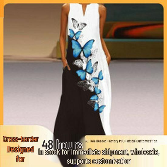2025 European & American 3D Digital Print Loose Knit Sweater for Autumn & Winter