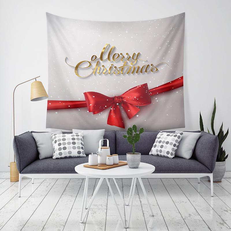 Merry Christmas Christmas Decoration Printed Pattern Tapestry Home Living Room Bedroom Decoration Wall Hanging Tapestry