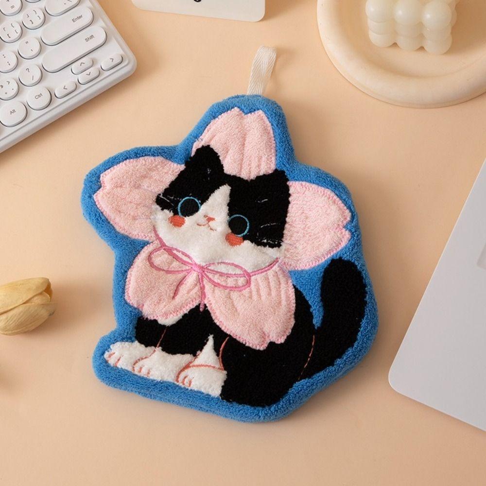 Soft Hand Towel Coral Fleece Washcloth High Quality Toilet Handkerchief  Kitchen