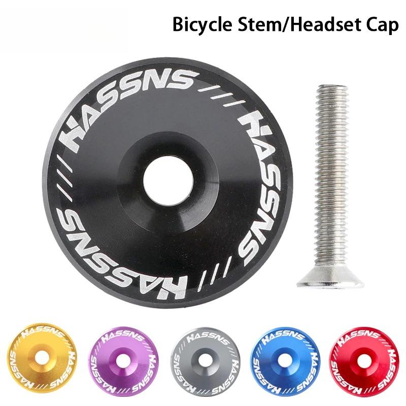 HASSNS Mtb Power Cap Stem Cap Bicycle Headset Top Cover For Mountain Road Bike Table Cover Aluminium Alloy Steering Series Top