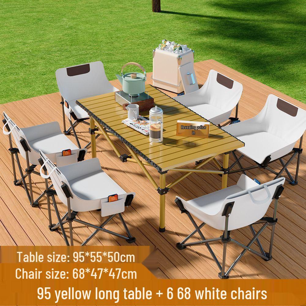 Portable Folding Table and Chairs Set for Outdoor Camping and Picnics