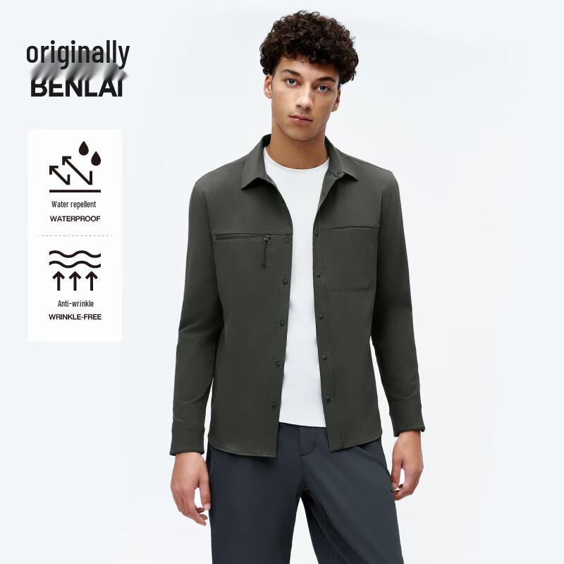 

Benlai Men s Water-Repellent Wrinkle-Resistant Shirt M