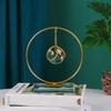 Adornos de Bola de Cristal Simples con Soporte Escultura de Bola de Cristal Abstracta Geométrica Decoración de Escritorio Soporte Accesorios de Escritorio