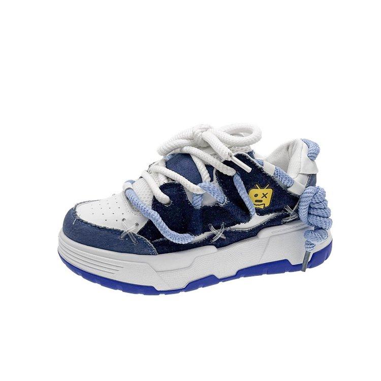 

Женская повседневная обувь, модные дышащие сетчатые туфли на плоской подошве, женские массивные кроссовки, тренд 2024 года, женская обувь Tenis Feminino 36 синий