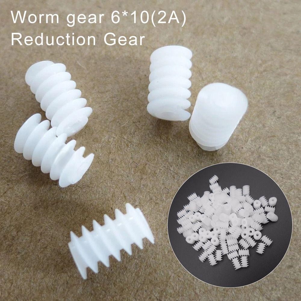 100PCS High Quality Toy Accessories DIY Worm Gear 2A Turbine Bore Worm Gear Turbine Reduction Gear