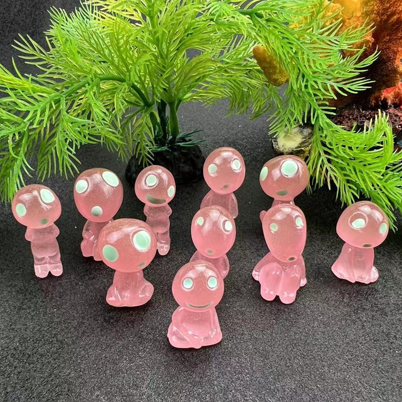 Glowing Alien Tree Spirit Resin Figurine - Creative Anime Micro Landscape Ornament