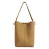 Bucket Bag Women's 2025 Simple First-layer Cowhide Tote Bag Niche Large-capacity Versatile Tablet Commuter Shoulder Bag