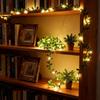 Human-shaped Green Vine String Lights With LED Lights, Battery-powered, Suitable For Walls, Desktops, Parties, Weddings, Festivals, And Decorations