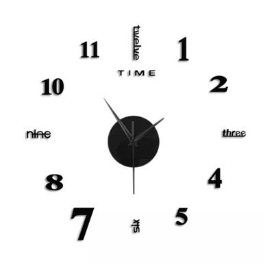 Orologio da parete 3D senza cornice moderno specchio acrilico numero senza ticchettio silenzioso soggiorno