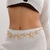 Gold Color Sea Star Waist Chain Minimalist Beads Belly Chain Metal Chain Waist Jewelry  Girls