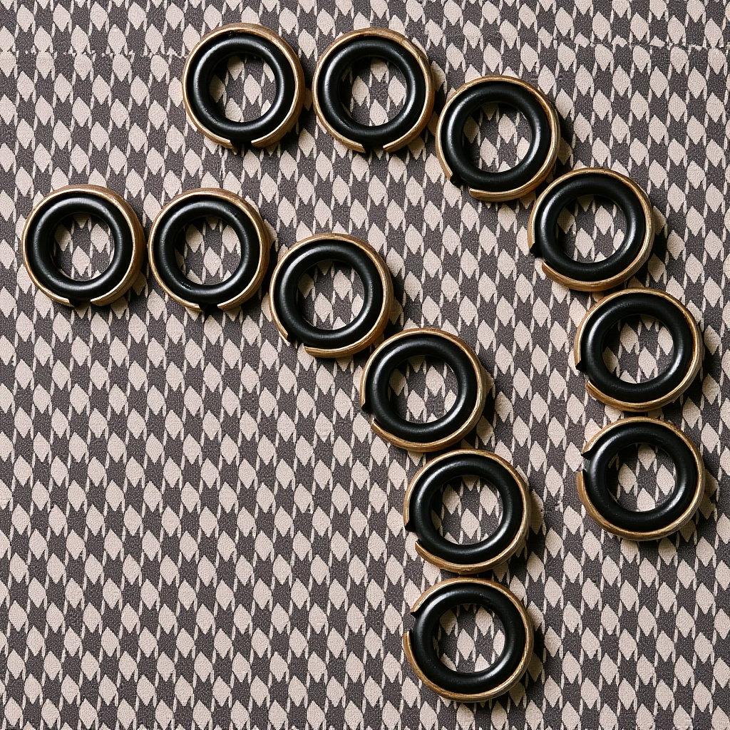 

12Sets Impact Wrenches Retaining Ring Kit Rubber O-Rings High Strength Socket Retainer Ring Replacement Parts Electric Air Tools 1.34X1.34X0.2CM